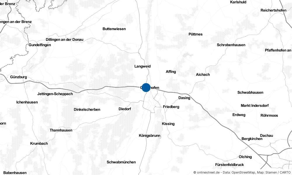 Karte: Wo liegt Gersthofen?