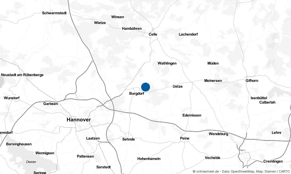 Dachtmissen in Niedersachsen