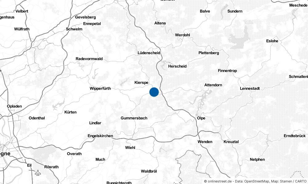Karte: Wo liegt Meinerzhagen?