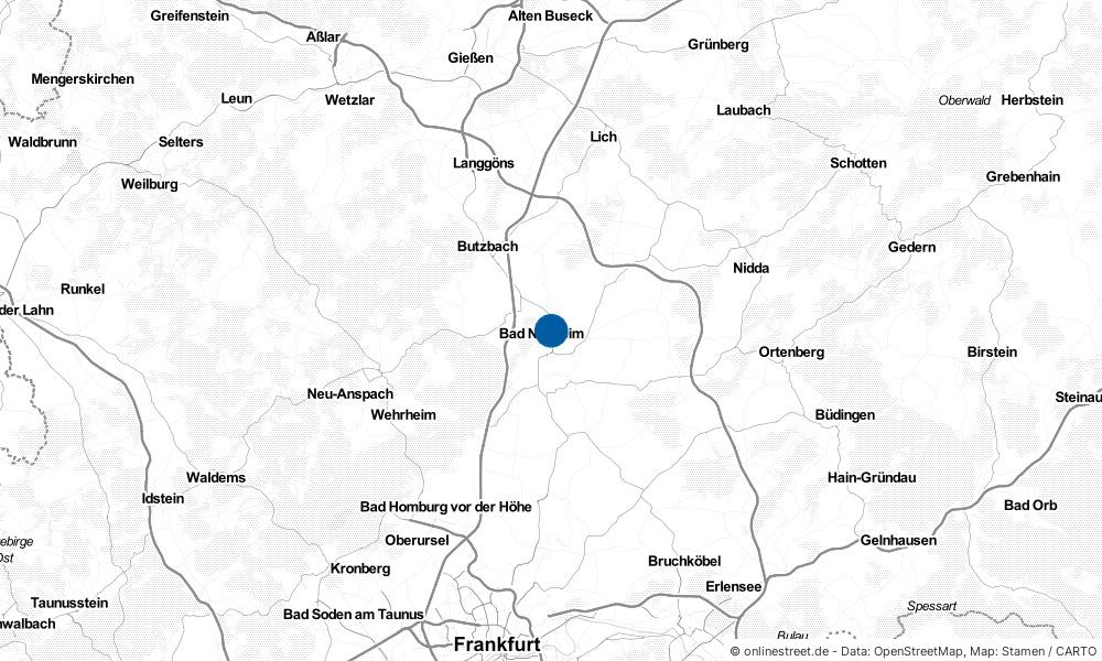 Karte: Wo liegt Bad Nauheim?