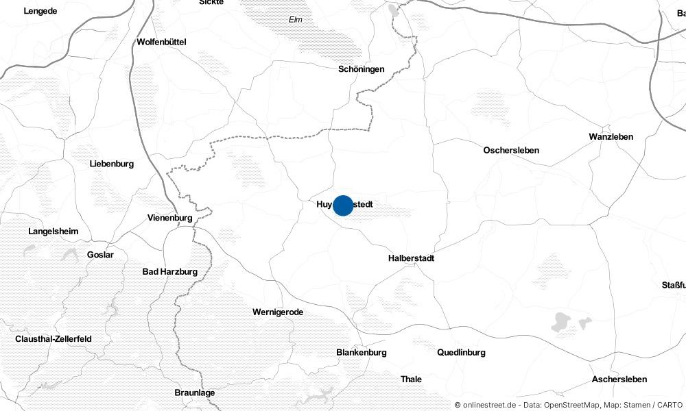 Karte: Wo liegt Huy-Neinstedt?