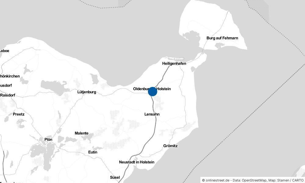 Karte: Wo liegt Oldenburg in Holstein?
