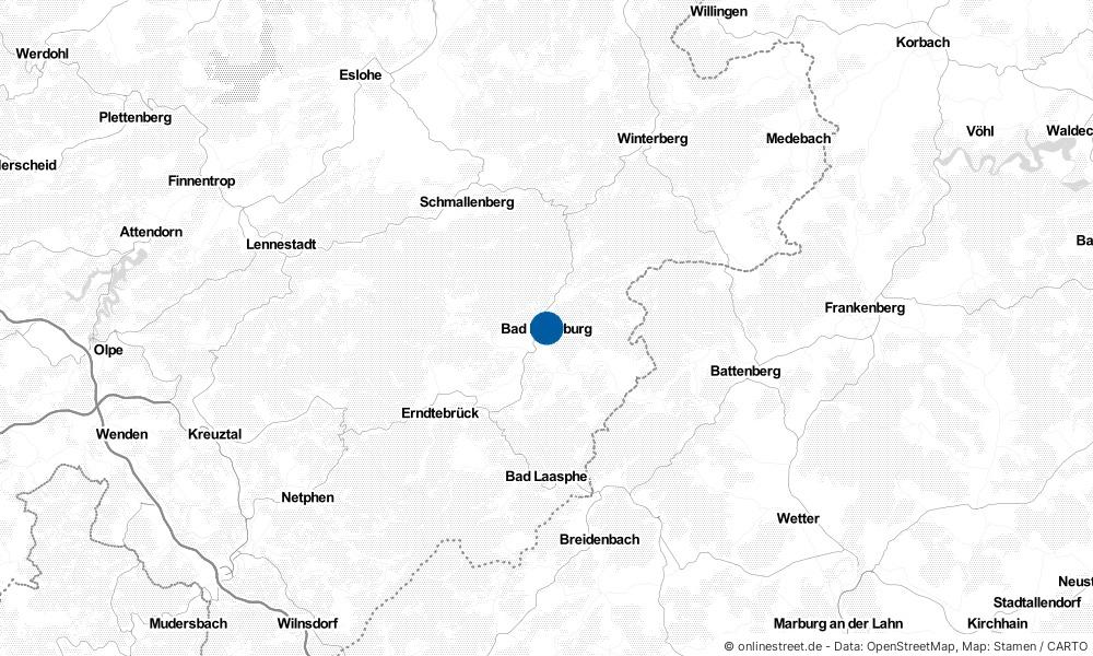 Karte: Wo liegt Bad Berleburg?