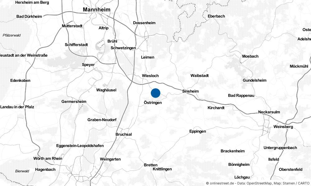 Karte: Wo liegt Mühlhausen?