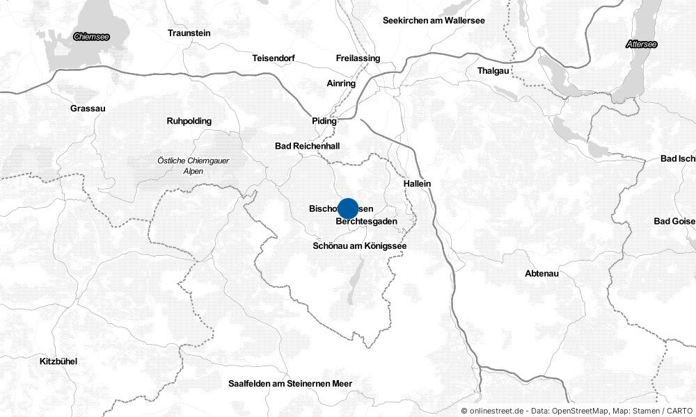 Karte: Wo liegt Bischofswiesen?