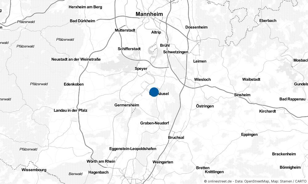 Karte: Wo liegt Oberhausen-Rheinhausen?