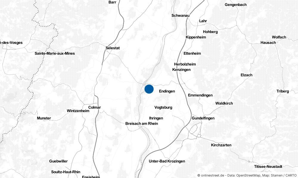 Karte: Wo liegt Sasbach am Kaiserstuhl?