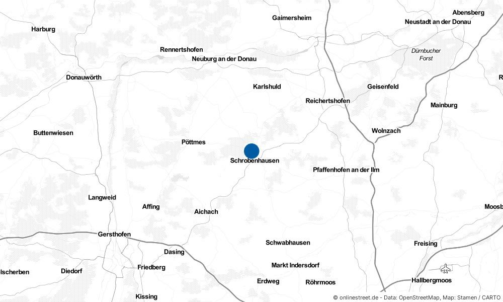 Karte: Wo liegt Schrobenhausen?