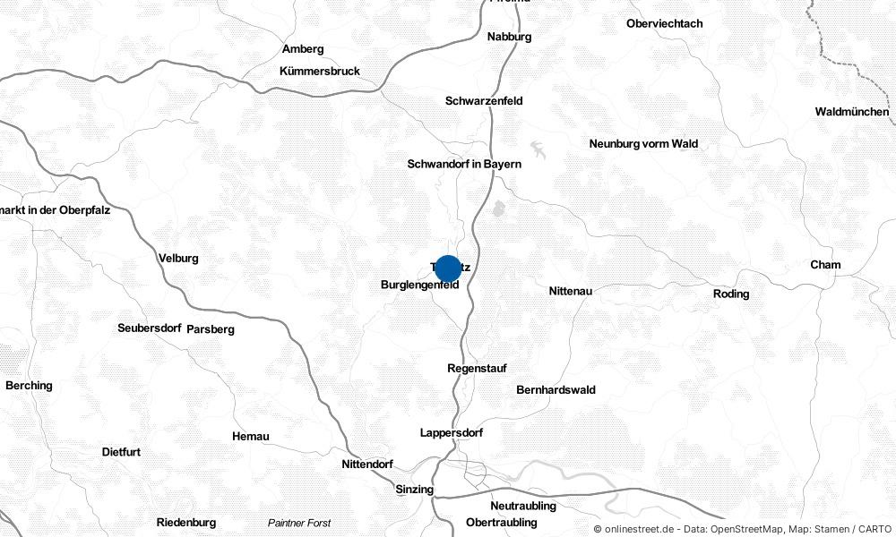 Karte: Wo liegt Teublitz?