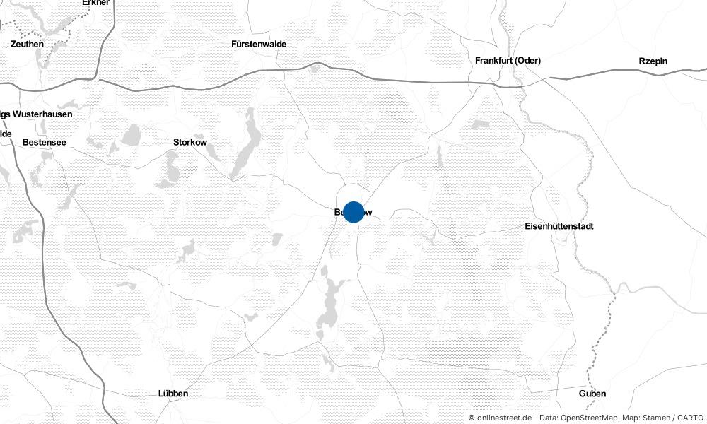 Karte: Wo liegt Beeskow?
