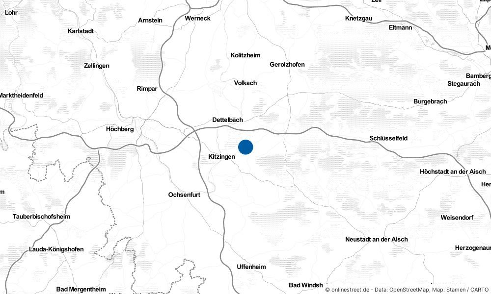 Karte: Wo liegt Großlangheim?