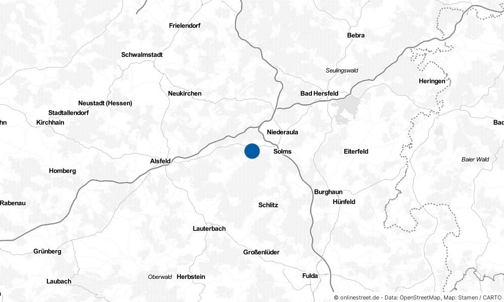 Karte: Wo liegt Breitenbach am Herzberg?