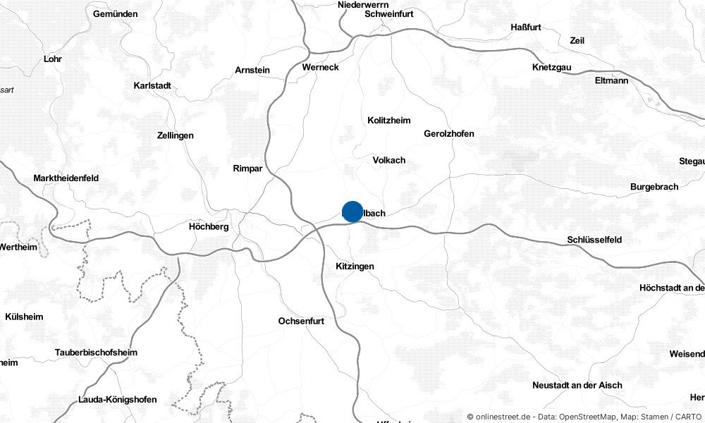 Karte: Wo liegt Dettelbach?
