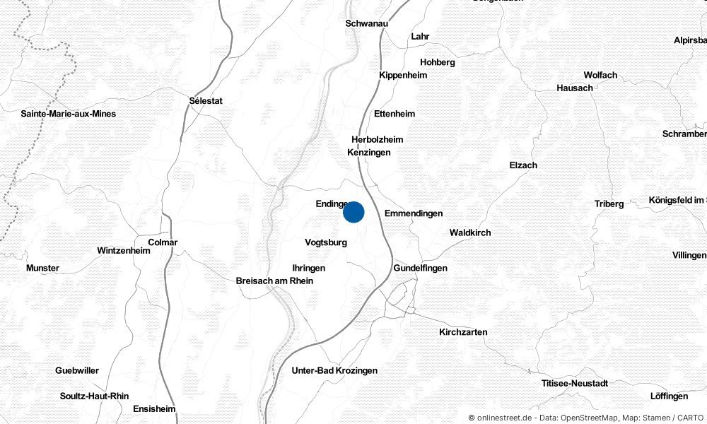 Karte: Wo liegt Bahlingen am Kaiserstuhl?