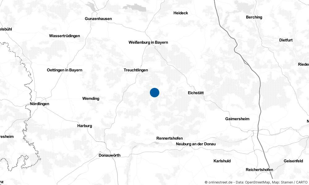 Karte: Wo liegt Solnhofen?