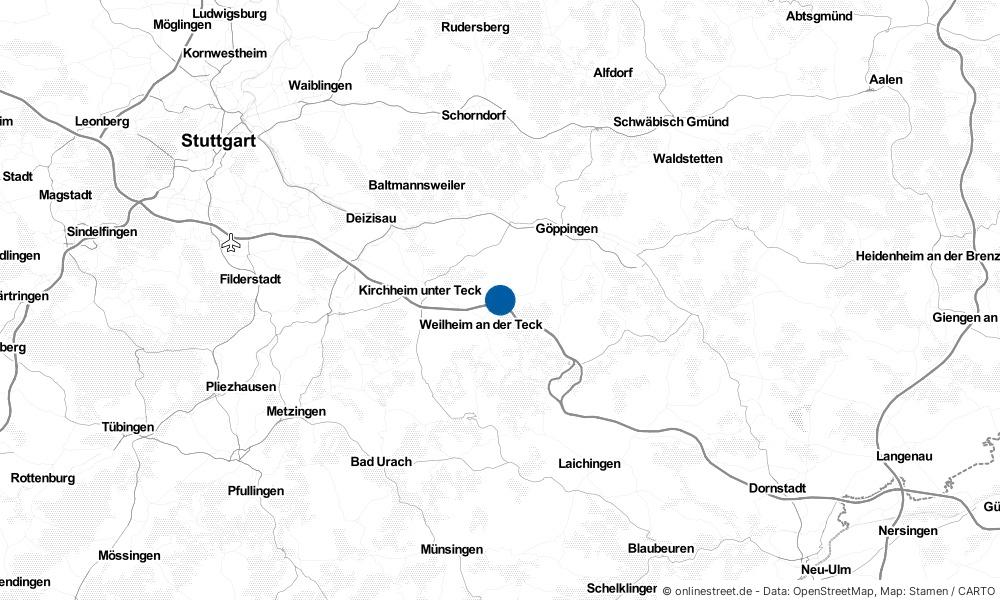 Karte: Wo liegt Aichelberg?