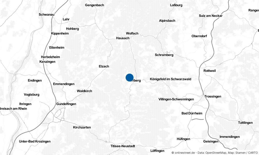 Karte: Wo liegt Schonach im Schwarzwald?
