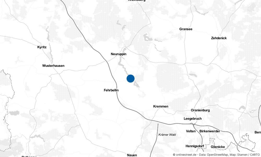 Karte: Wo liegt Wustrau-Altfriesack?