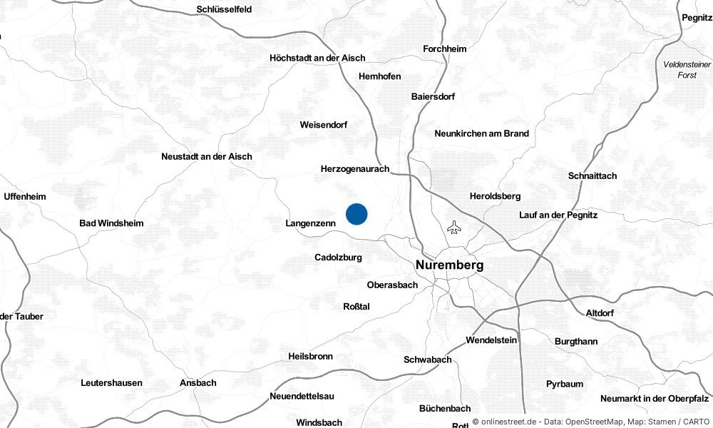 Karte: Wo liegt Veitsbronn?