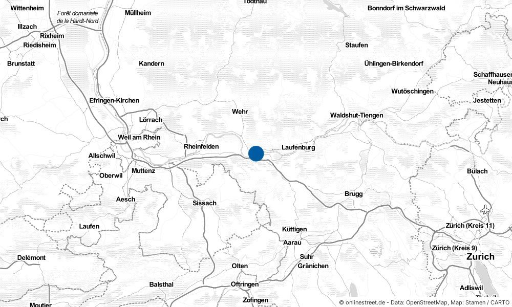Karte: Wo liegt Bad Säckingen?