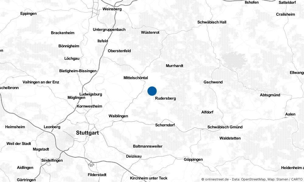 Karte: Wo liegt Allmersbach im Tal?