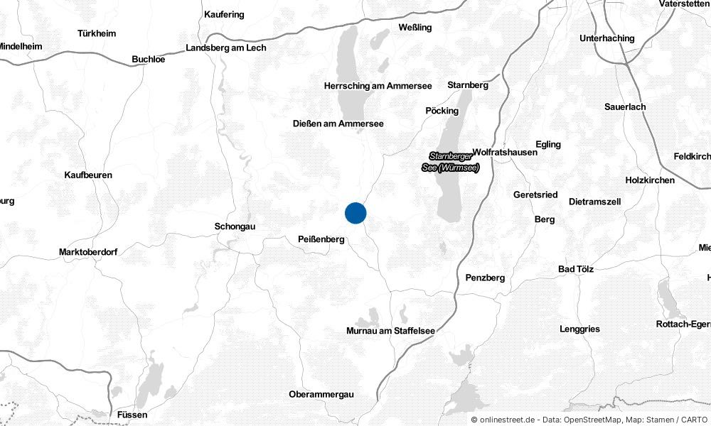Karte: Wo liegt Weilheim in Oberbayern?