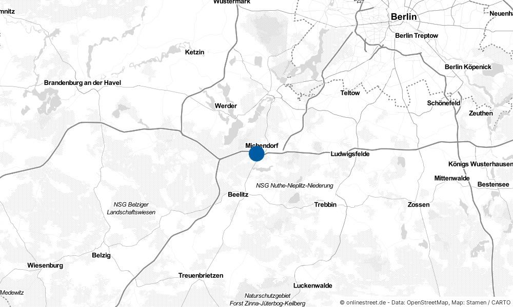 Karte: Wo liegt Michendorf?