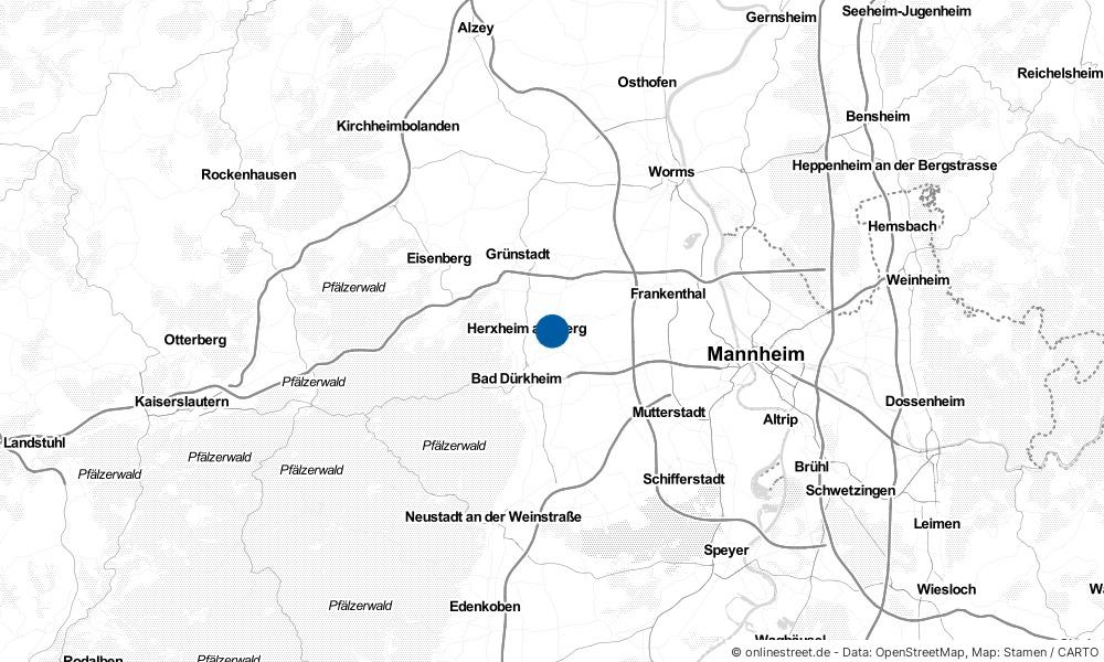 Karte: Wo liegt Freinsheim?