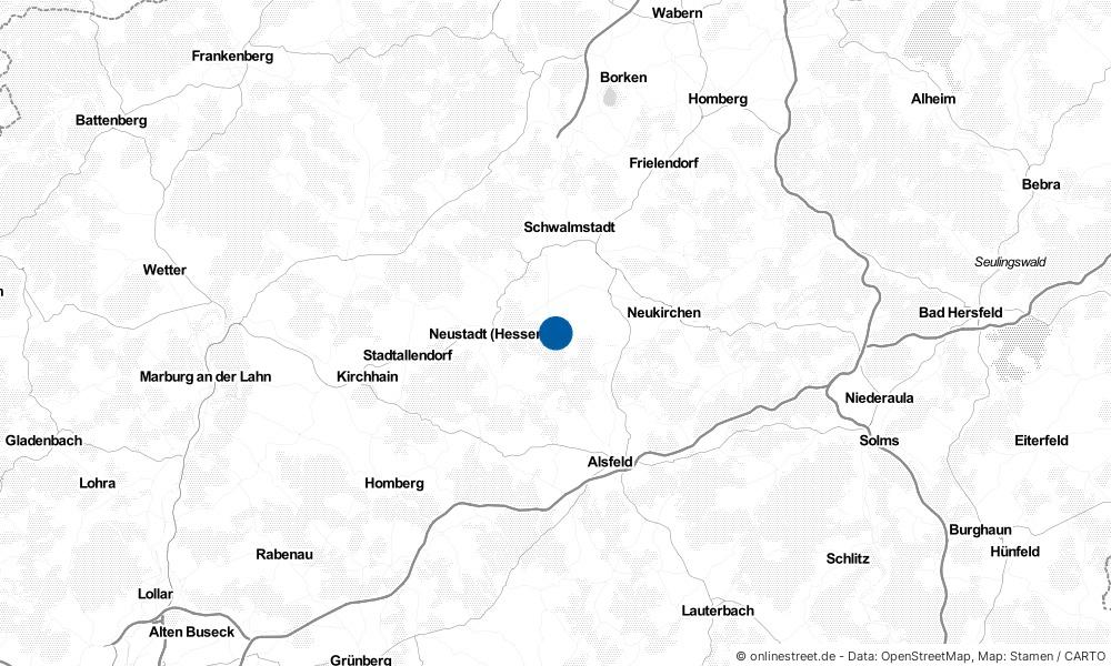 Karte: Wo liegt Willingshausen?