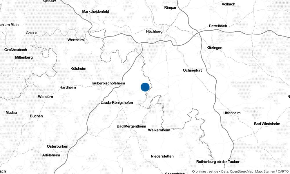 Karte: Wo liegt Wittighausen?