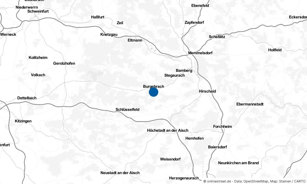 Karte: Wo liegt Burgebrach?