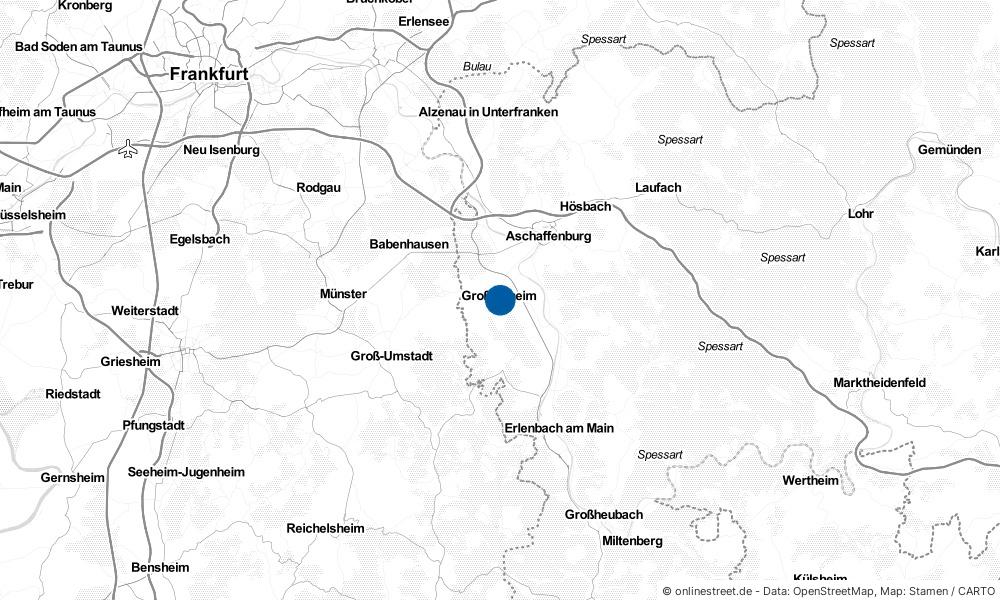 Karte: Wo liegt Großostheim?