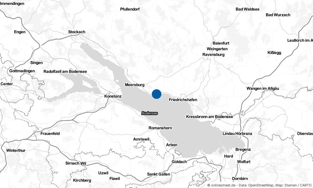 Karte: Wo liegt Immenstaad am Bodensee?