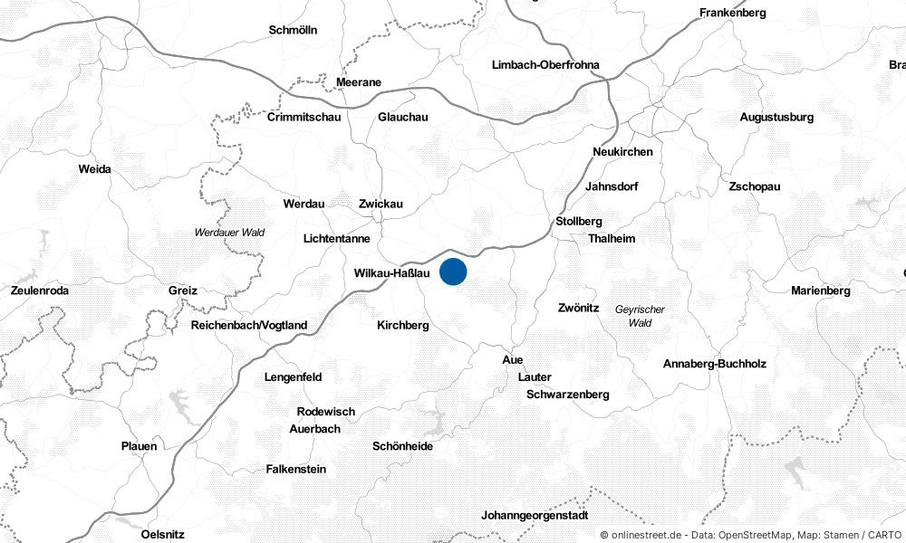Karte: Wo liegt Wildenfels?
