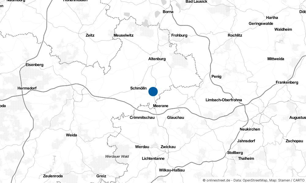 Karte: Wo liegt Gößnitz?