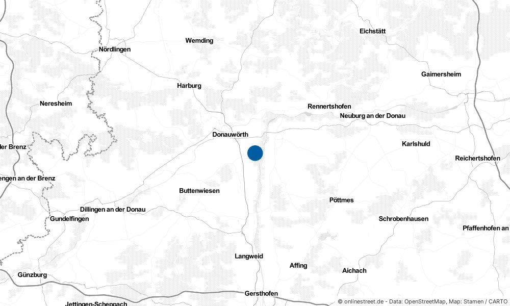 Karte: Wo liegt Oberndorf am Lech?