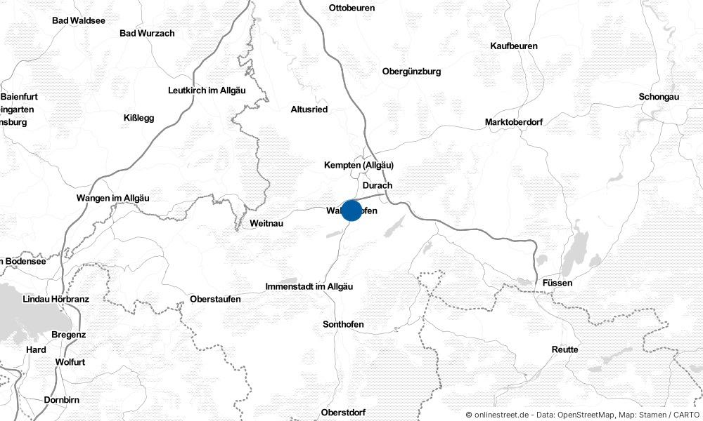 Karte: Wo liegt Waltenhofen?