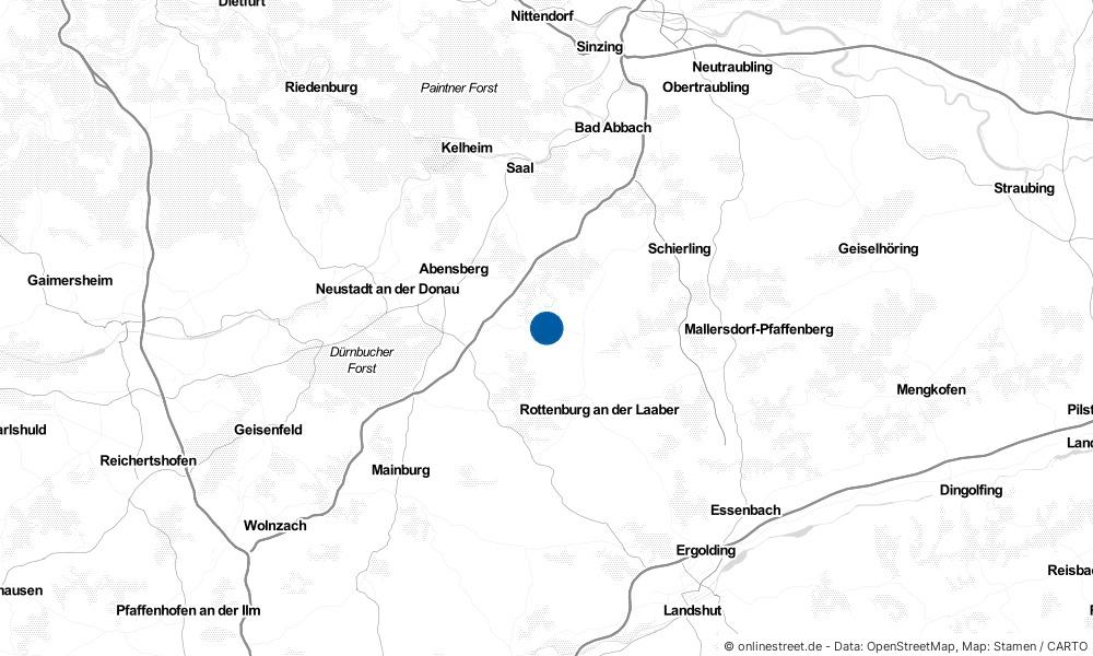 Karte: Wo liegt Rohr in Niederbayern?