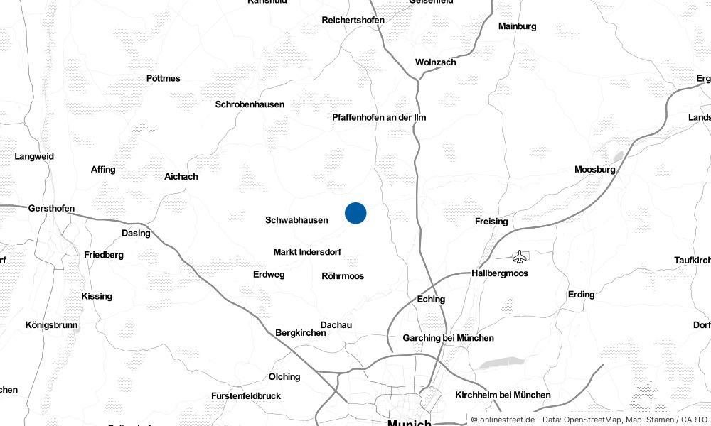Karte: Wo liegt Petershausen?
