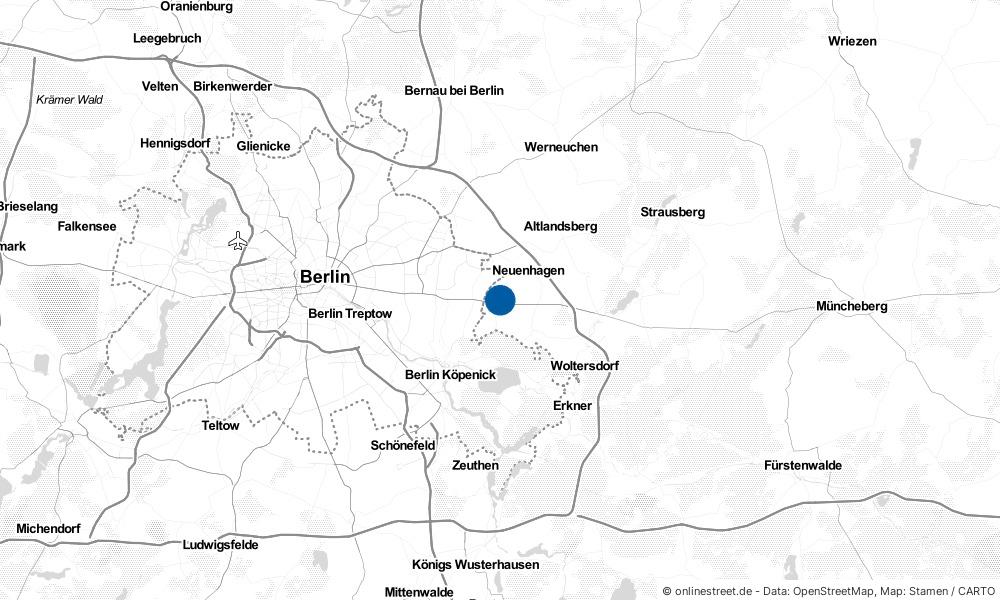 Karte: Wo liegt Dahlwitz-Hoppegarten?