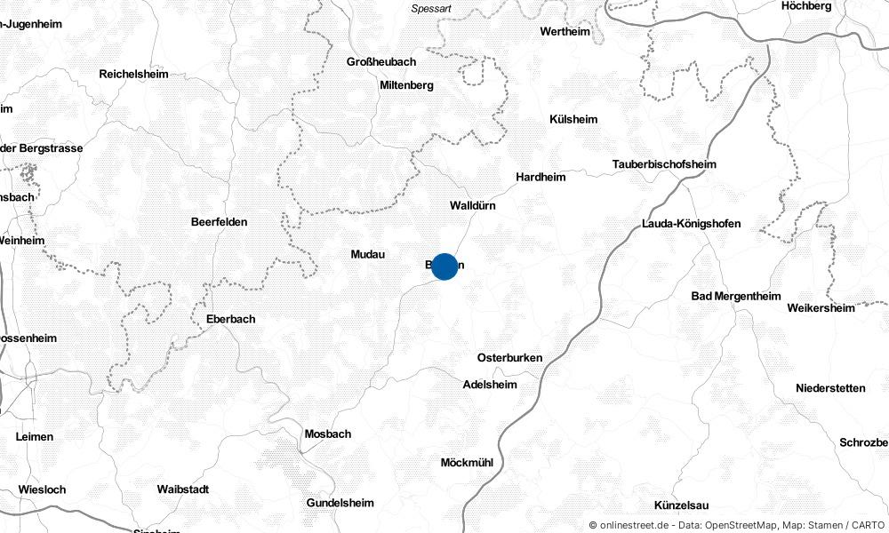 Karte: Wo liegt Buchen (Odenwald)?