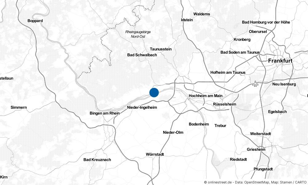 Karte: Wo liegt Eltville am Rhein?