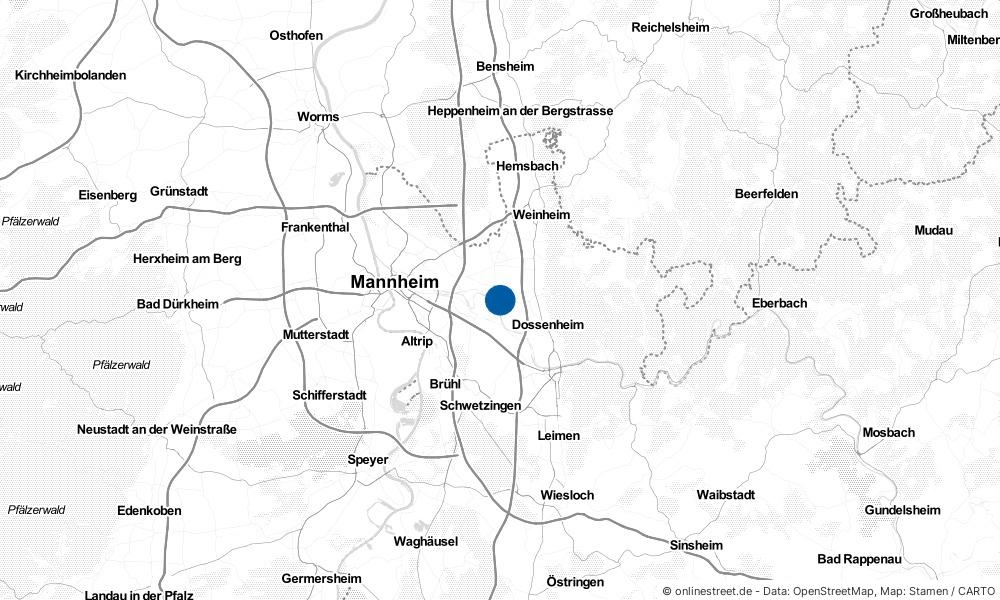 Karte: Wo liegt Ladenburg?