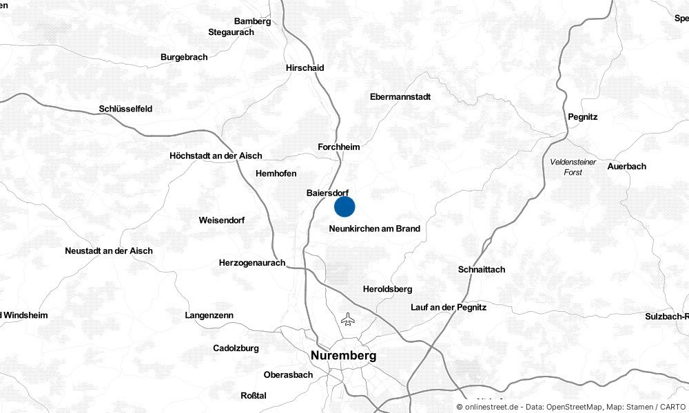 Karte: Wo liegt Langensendelbach?