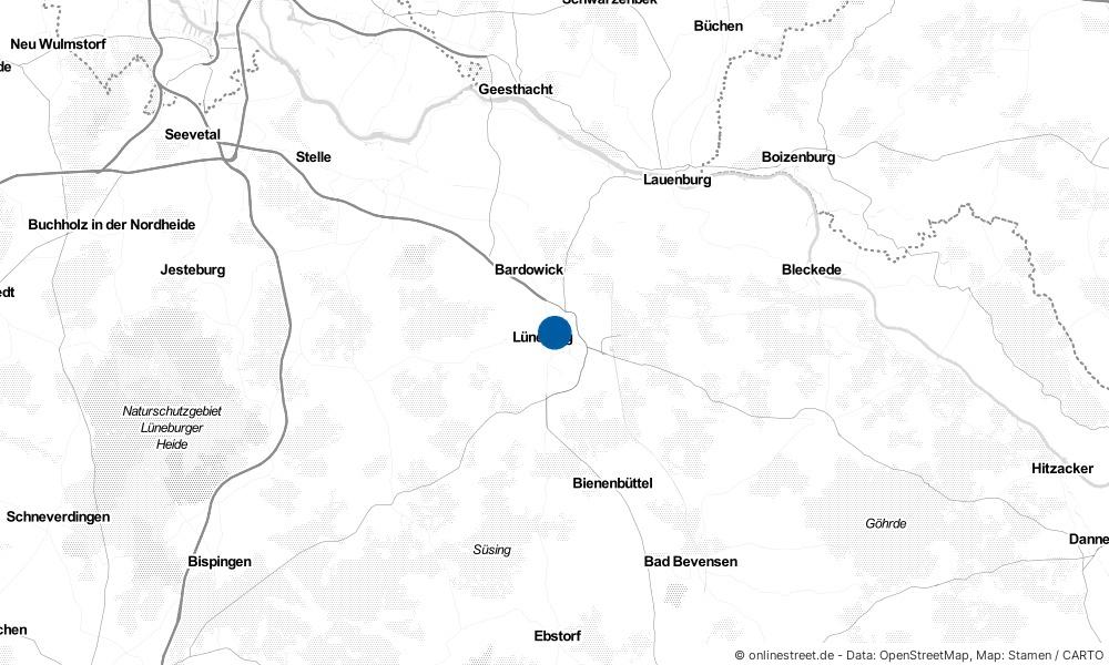 Karte: Wo liegt Lüneburg?