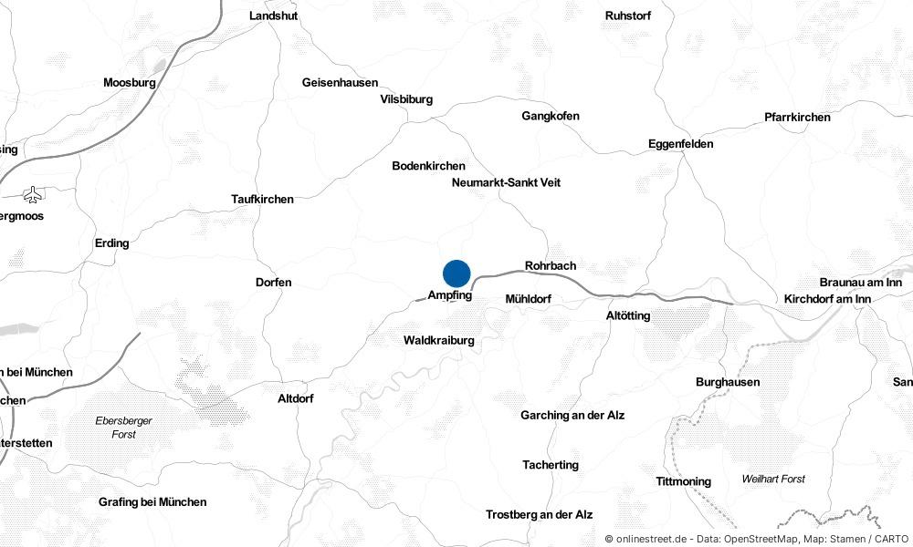 Karte: Wo liegt Zangberg?