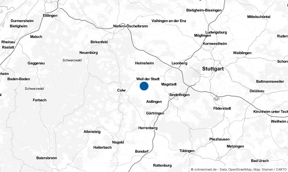 Karte: Wo liegt Ostelsheim?