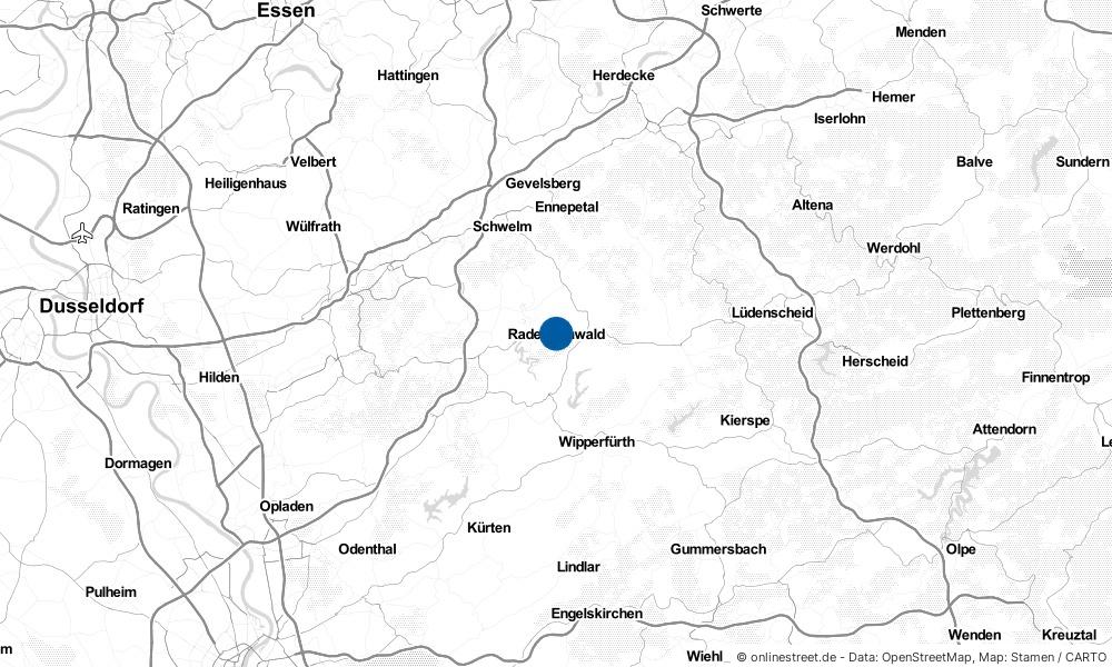 Karte: Wo liegt Radevormwald?