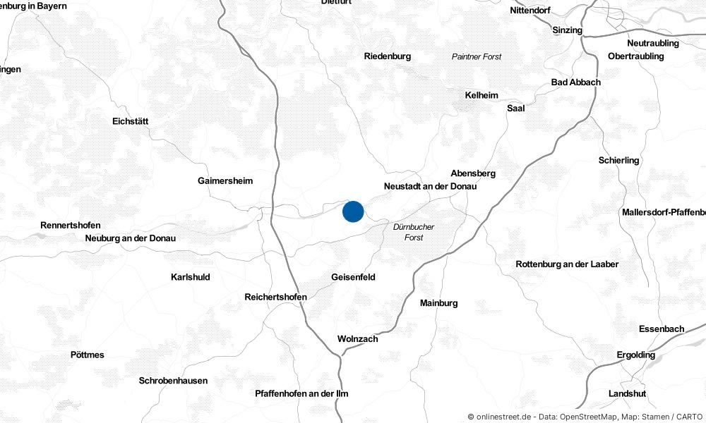 Karte: Wo liegt Vohburg an der Donau?