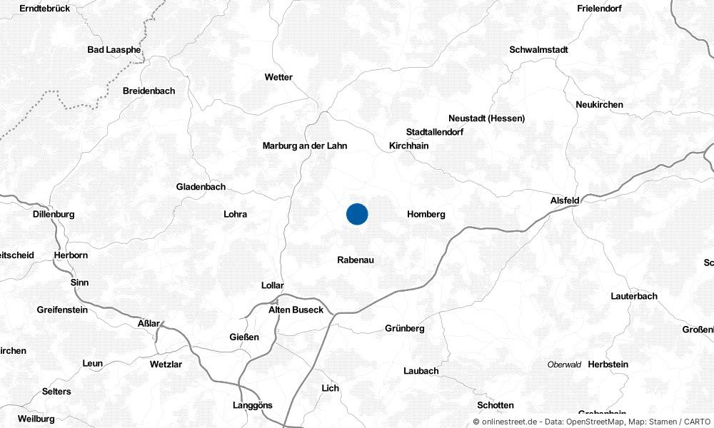 Karte: Wo liegt Ebsdorfergrund?